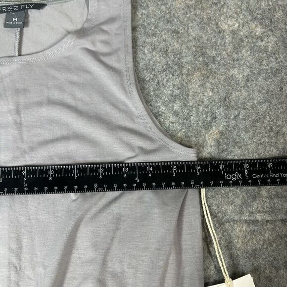 Freefly Bamboo Flex Dress Womens Medium Gray Silver Stone UPF 50+ Outdoor - Picture 8 of 8